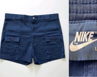 Vintage 80's Nike, Navy Blue, Tennis Shorts (W38)