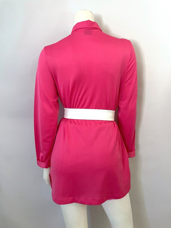 Vintage 60’s Hot Pink Mod Shirtdress by Sears (M) - image 9