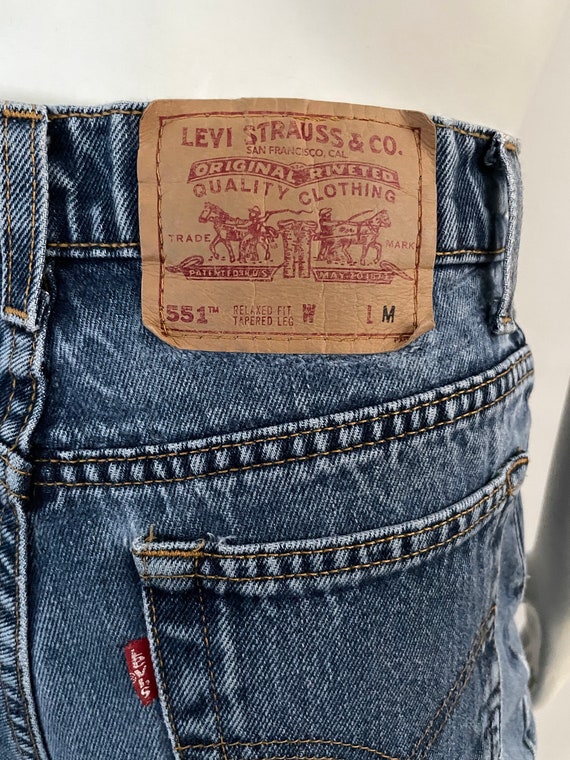 Vintage 90's Levi's 551 Jeans, High Waisted, Tape… - image 8