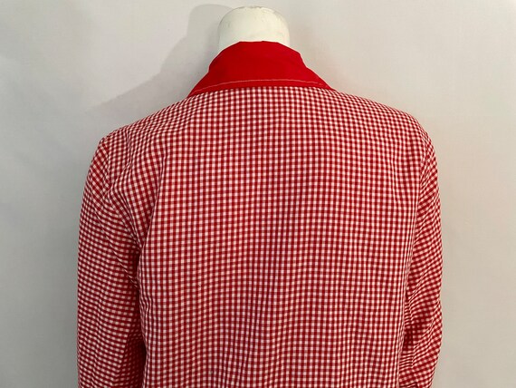 70's Reversible, Red, Checkered, Raincoat (M) - image 8