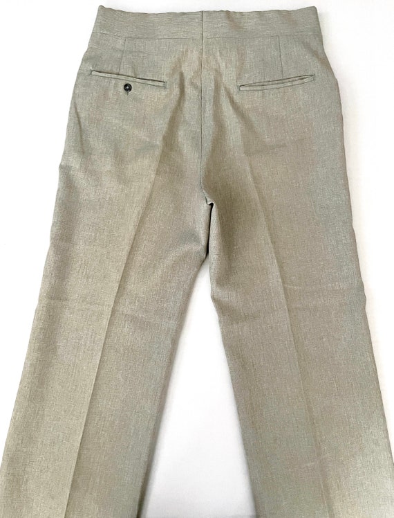 Vintage 70's Green, Straight Leg, Polyester, Pant… - image 6