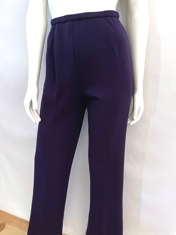 Vintage 70's Purple, High Waisted, Bell Bottom Pa… - image 6