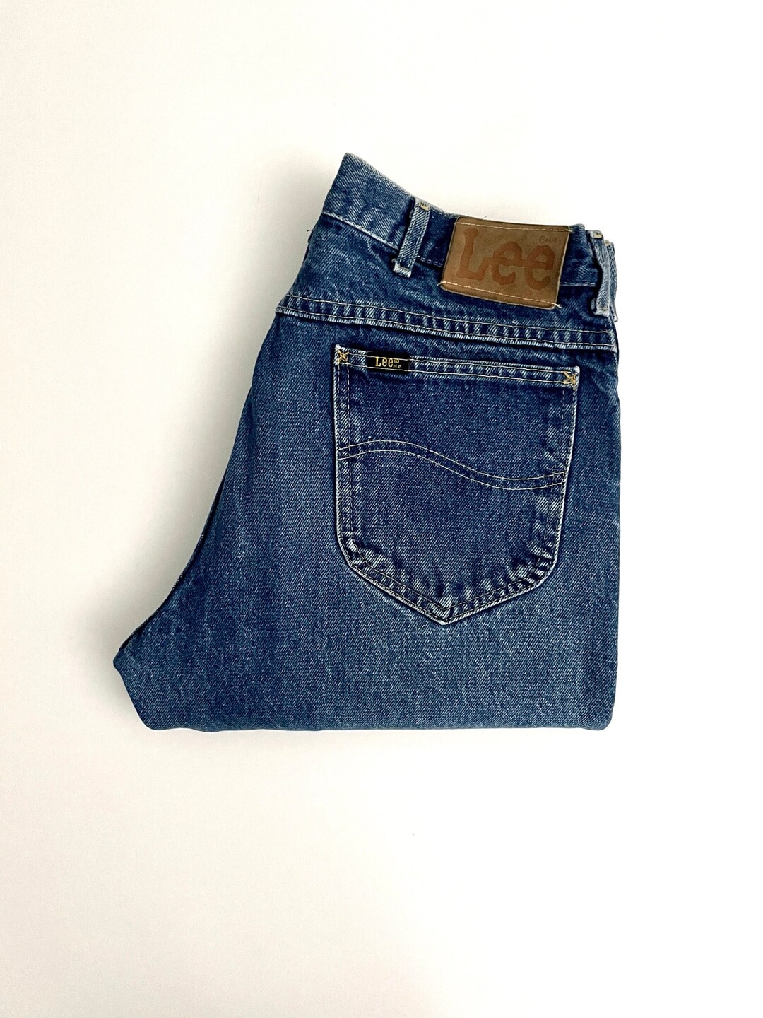 Vintage 80's Lee Jeans USA Straight Leg Denim W32 Etsy