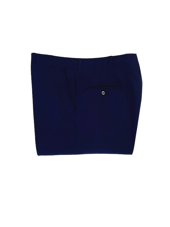 Vintage 80's Haggar Pants, Polyester, Navy Blue, … - image 1