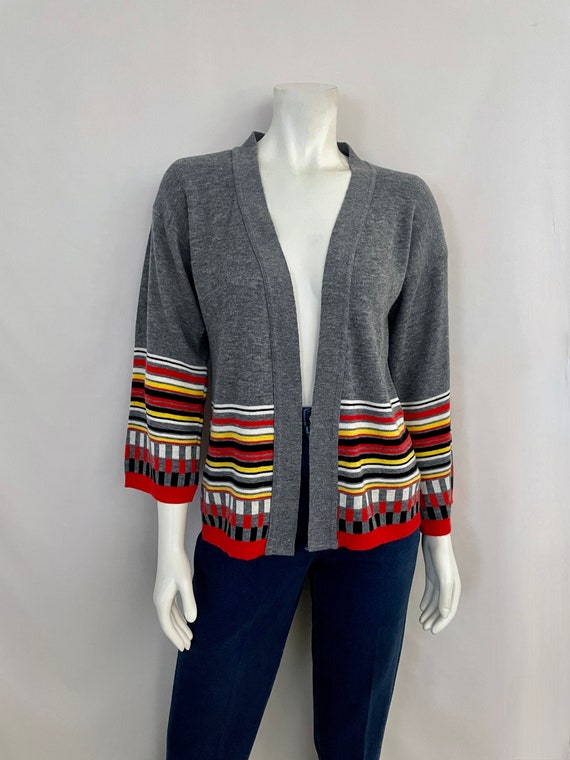Red Yellow Bell Sleeve Cardigan - Etsy
