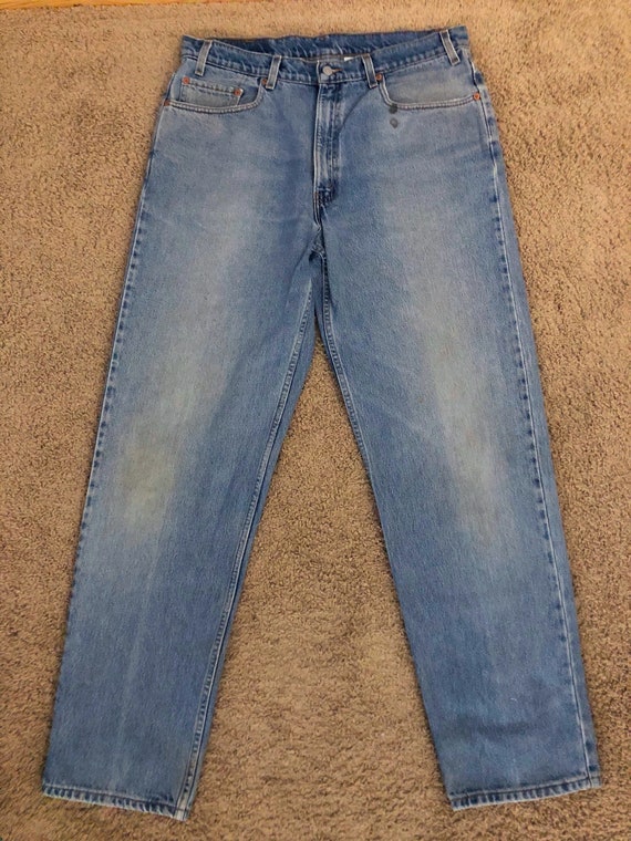 Vintage 90's Levi's 550 Jeans, Relaxed Fit, Red T… - image 3