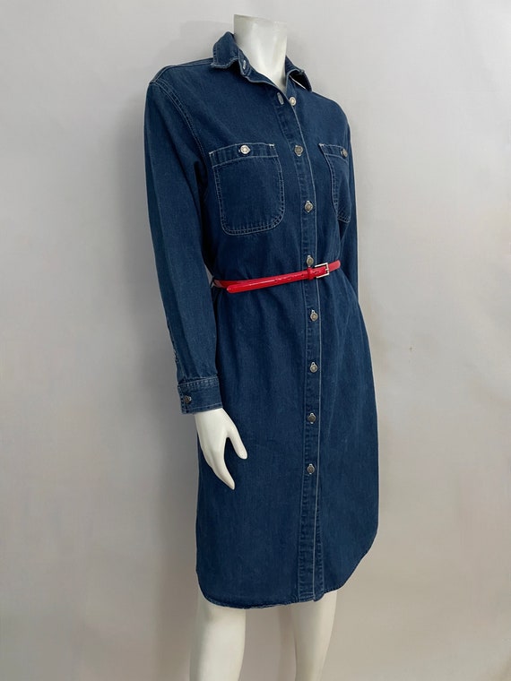 Vintage 80's Calvin Klein USA, Long Sleeve, Denim… - image 2