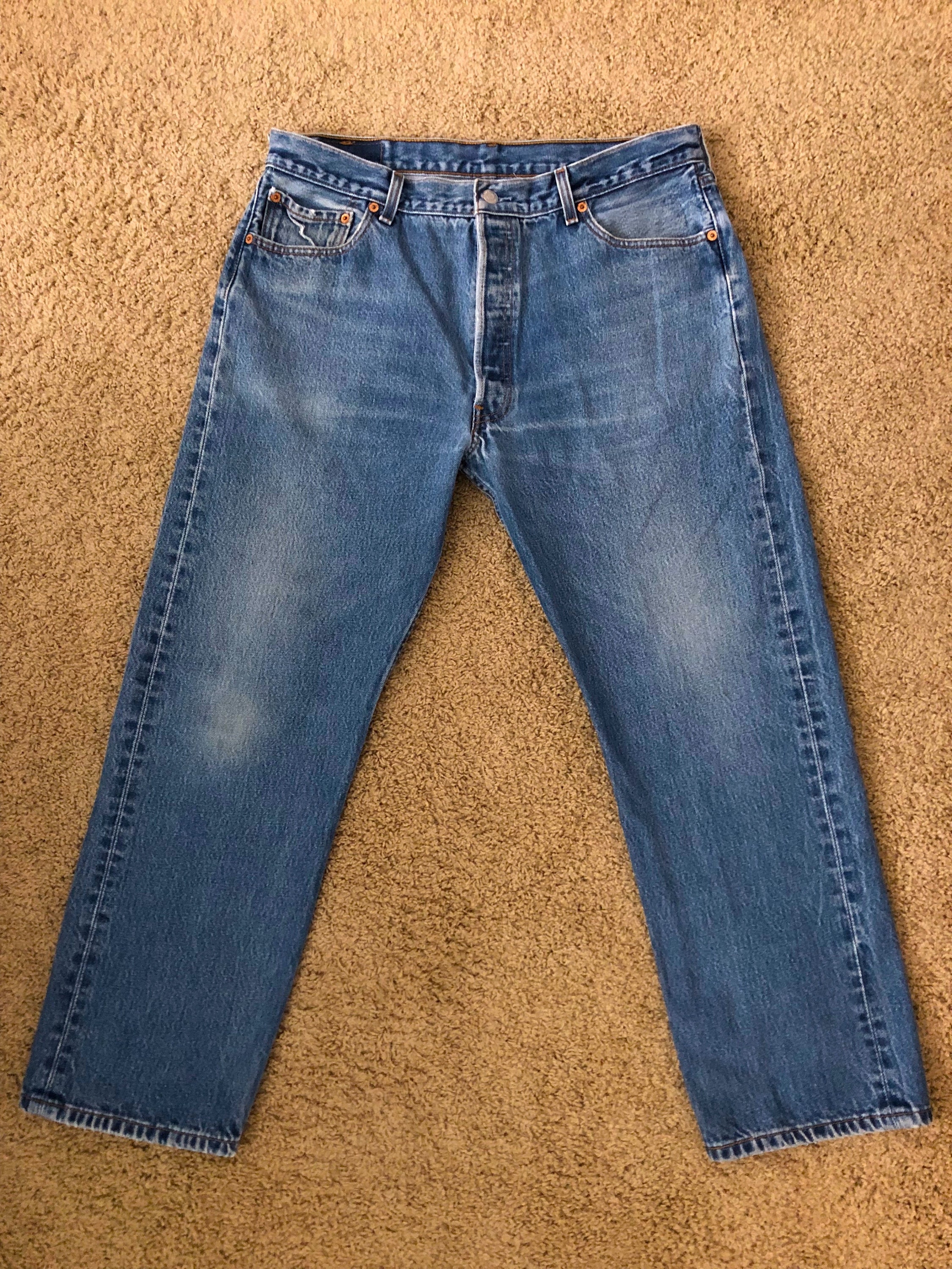 90's Levi's 501XX, Blue Jeans, Red Tab, Short, Denim (W34) - Etsy