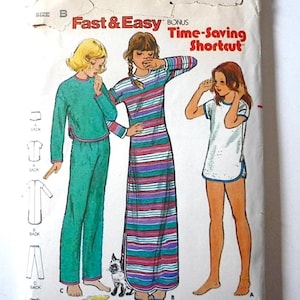 80&#39;s Uncut Butterick 6850 Nightgown, Pajamas, Bloomers