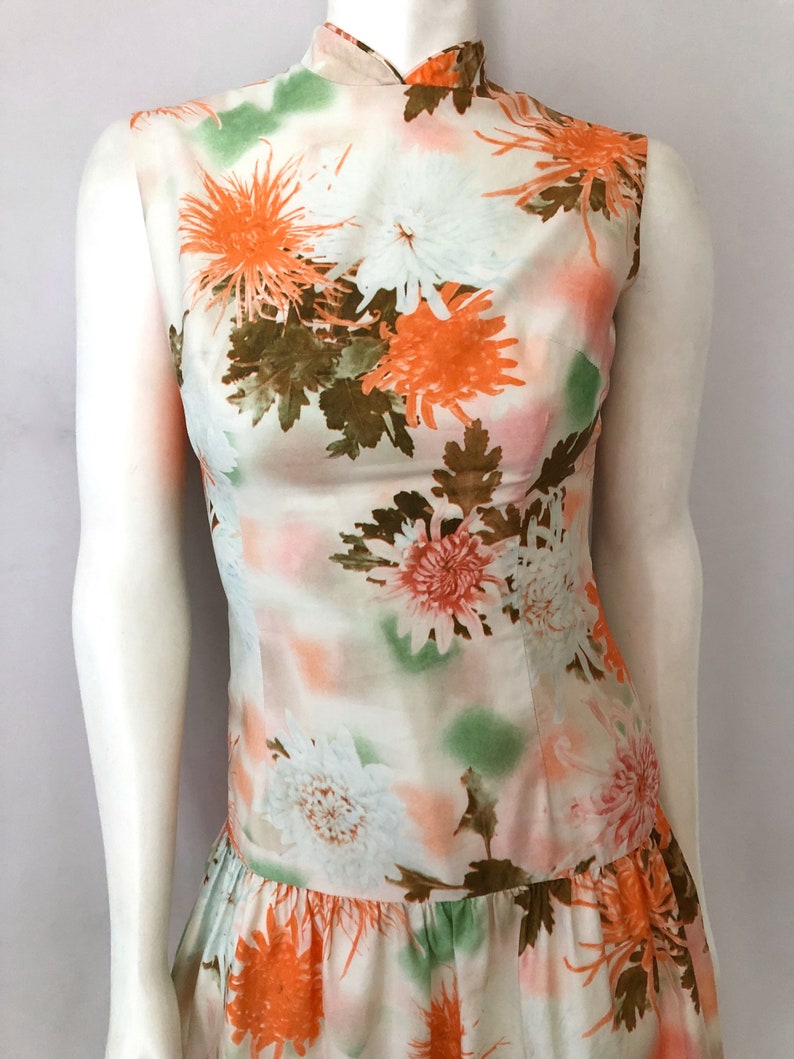 Sleeveless S White Mini Dress Hawaiian Vintage Women/'s 60/'s Zacuto