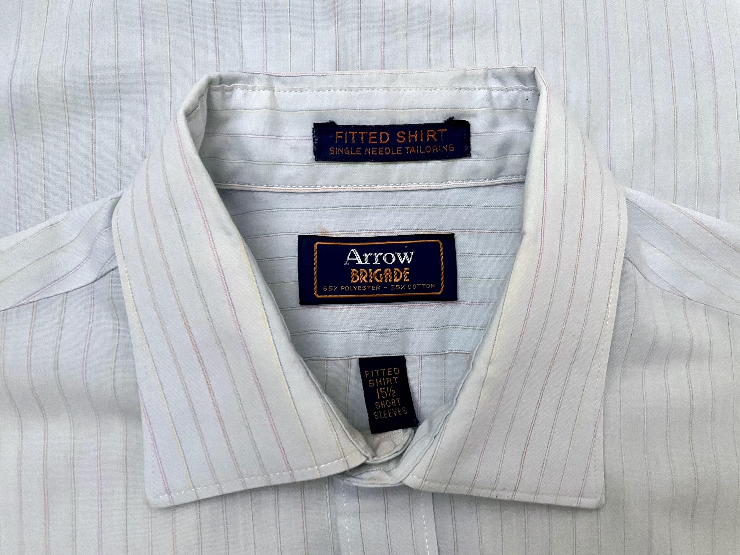 arrow men's fitted dress shirts Arrow Athletic Fit Classic Black Men's Long Sleeve Dress Shirt