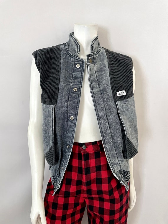 Vintage 80's Guess Acid Washed, Denim Vest (S)