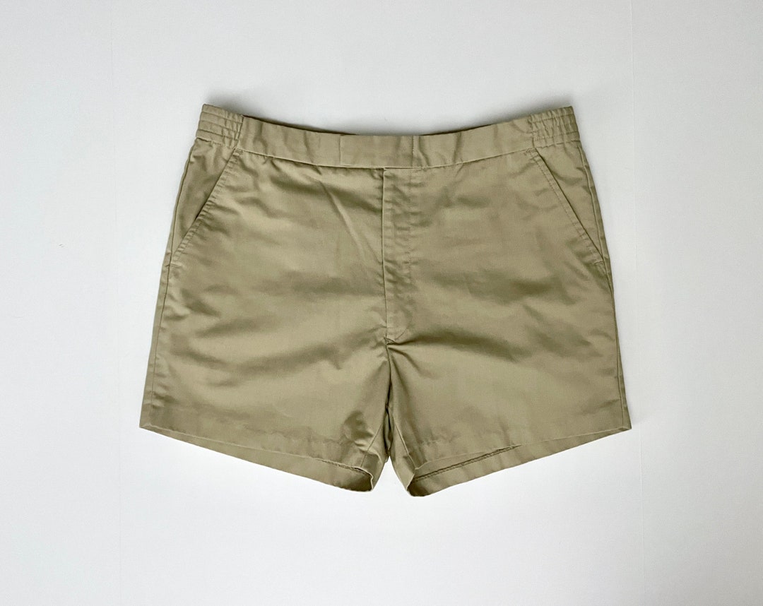 Vintage Men's 80's Tan Short Shorts W36 - Etsy