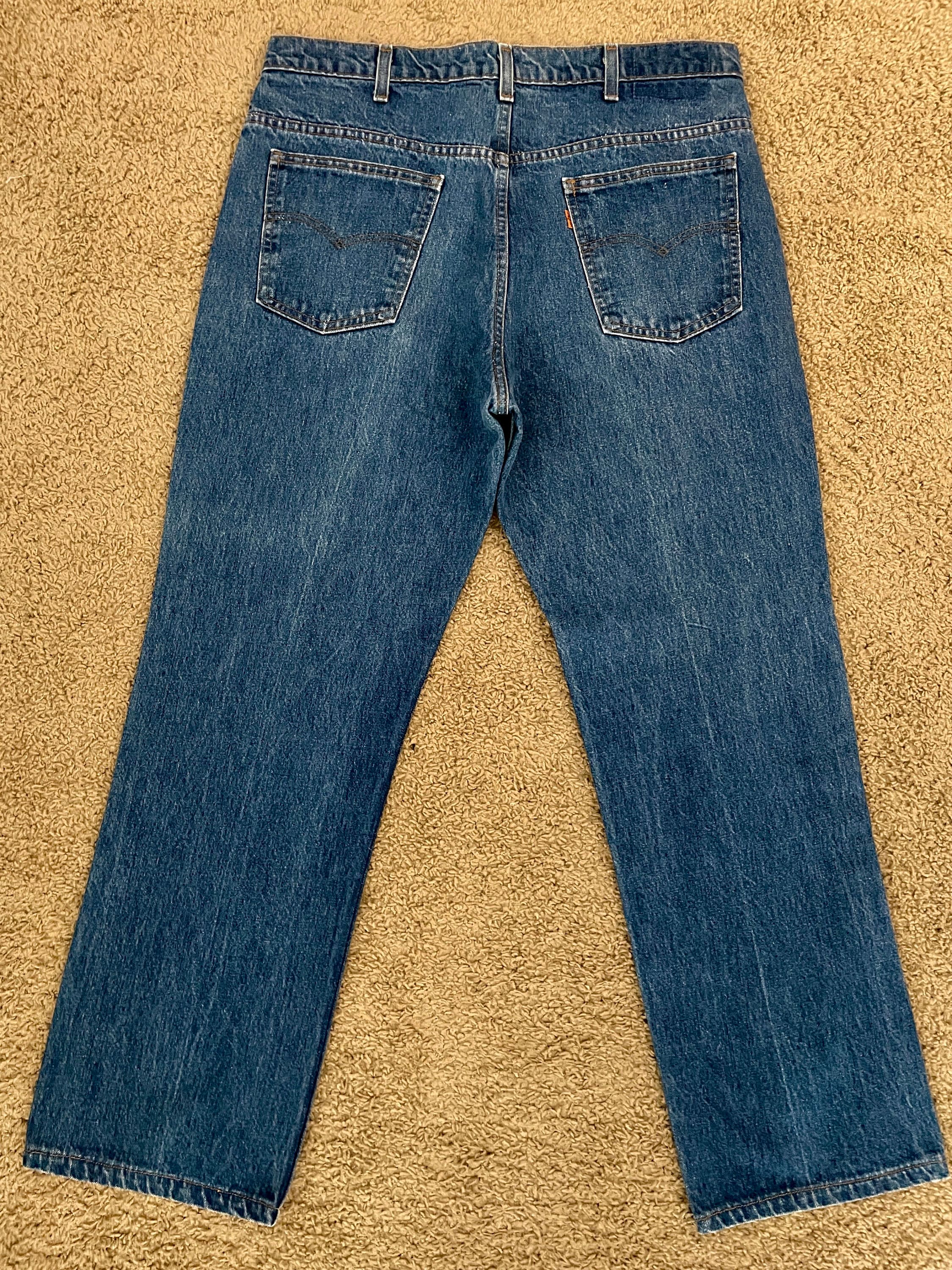 Vintage 80's Levi's 519 Jeans, Orange Tab, Straight Leg