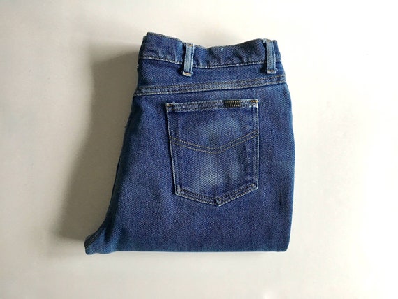 Vintage 70's Sears Jeans, Straight Leg, Dark Wash… - image 1
