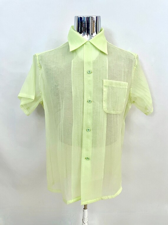 Vintage 60's Neon Green Sheer Nylon 