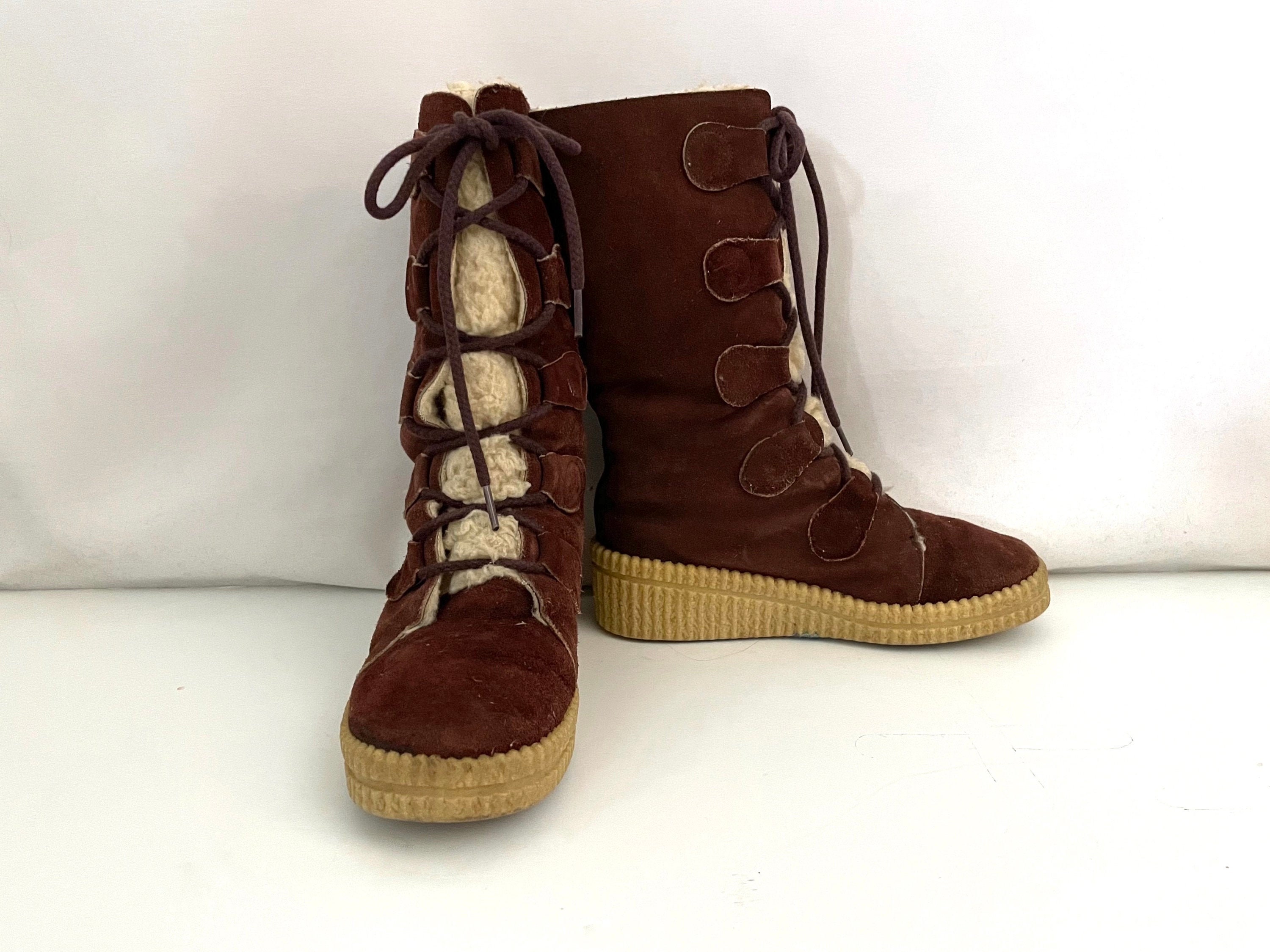 ladies brown wedge boots