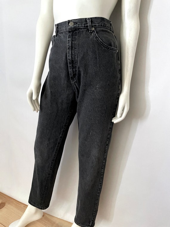 Vintage 90's Lee Jeans USA, High Waisted, Black, … - image 7