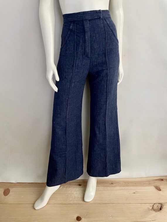 Vintage Women's 70's Bell Bottom Jeans, HIgh Waist