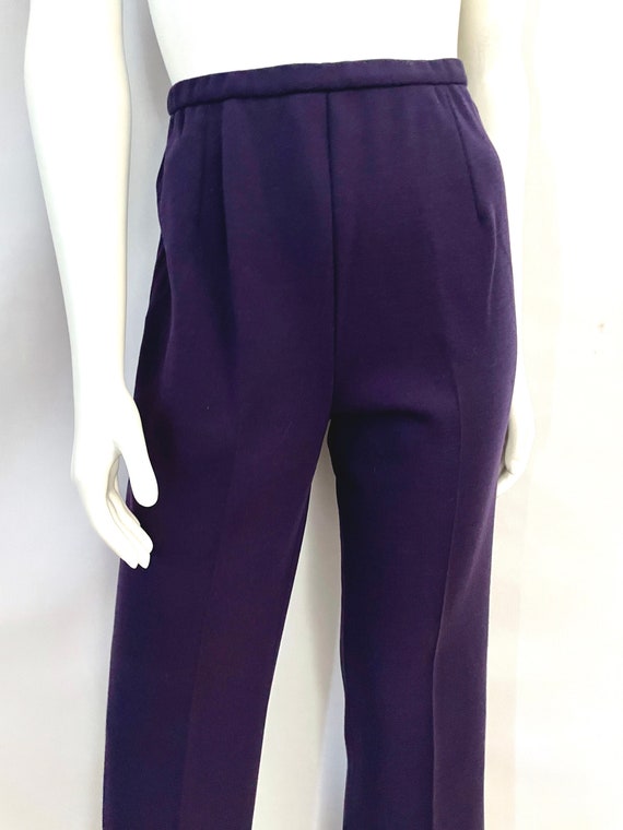 Vintage 70's Purple, High Waisted, Bell Bottom Pa… - image 4