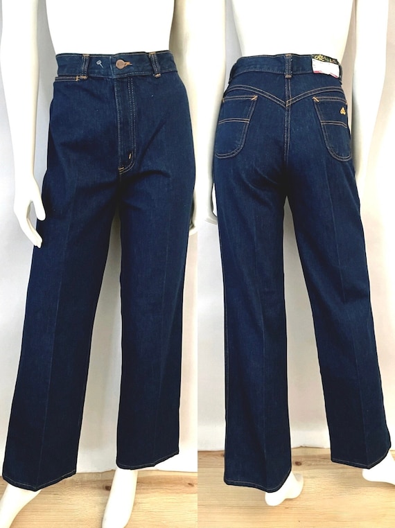 Vintage 80's Deadstock Chic Jeans High Waisted De… - image 1