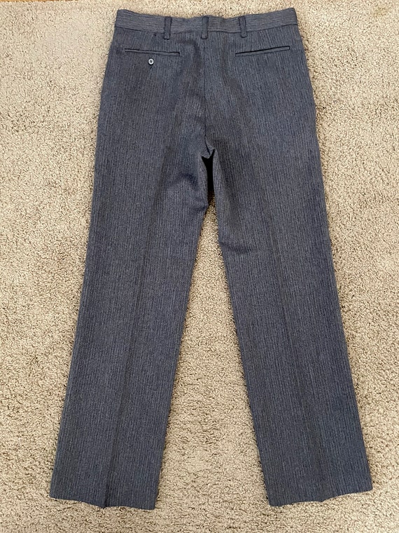 Vintage 80's Haggar, Gray, Striped, Straight Leg,… - image 7