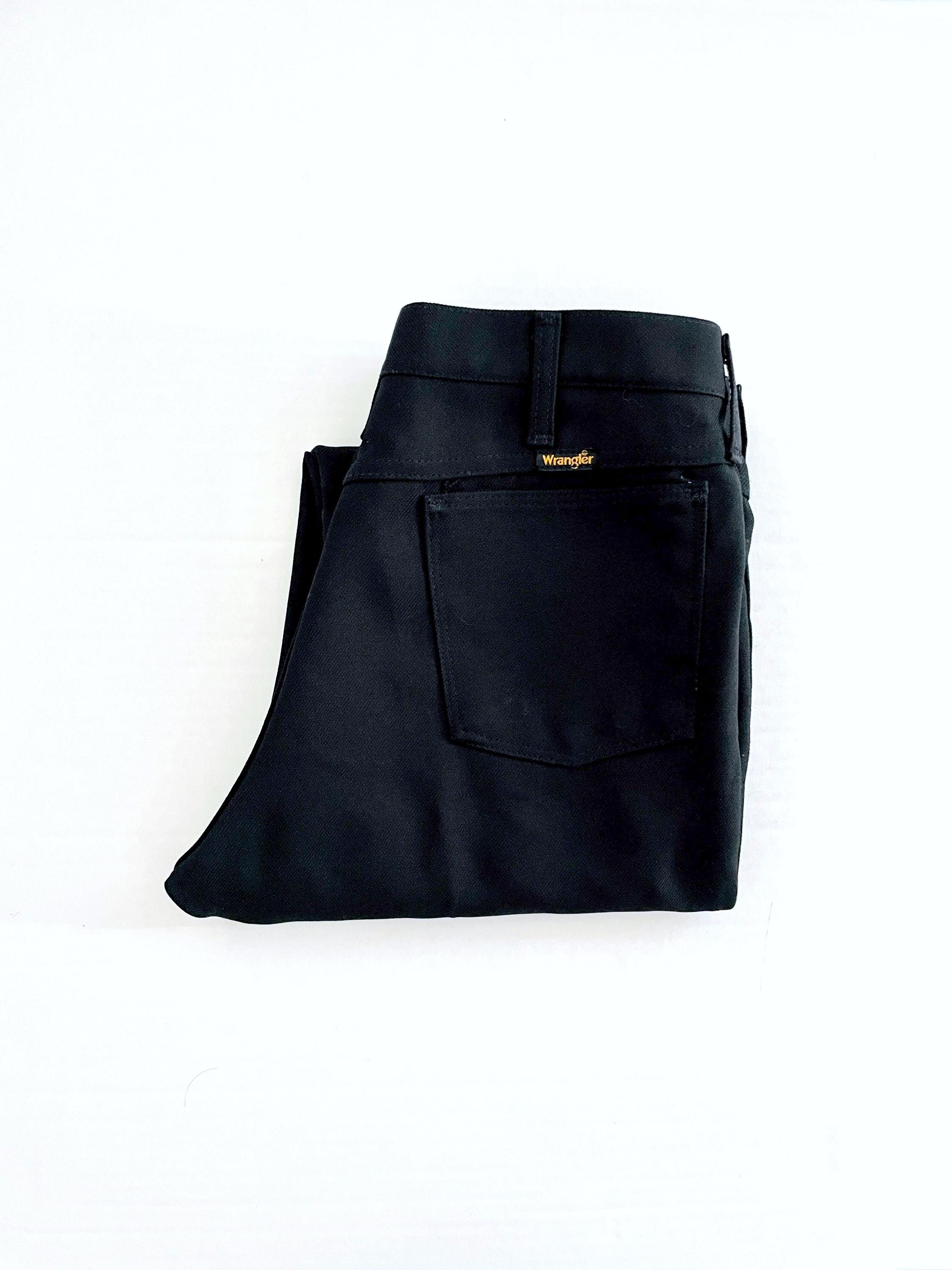 80's Wrangler USA, Black Polyester, Bootcut Pants (W33) - Etsy