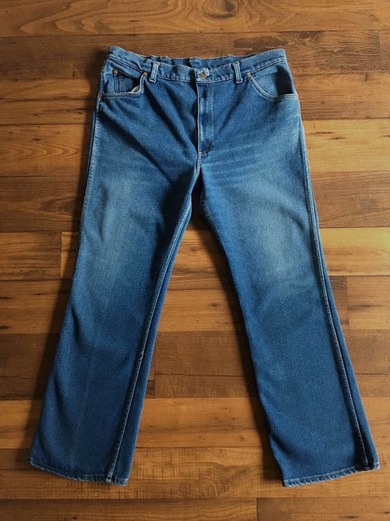Vintage 70's Sears Jeans, Straight Leg, Dark Wash… - image 2