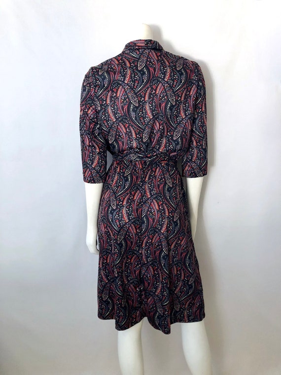 Vintage 70's Black Red Floral Dress by Anthony Ri… - image 9