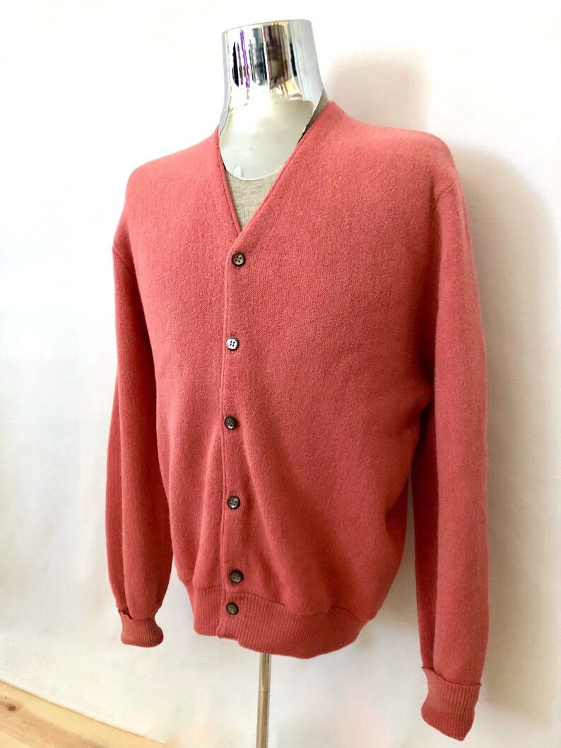 mens pink cardigan sweater