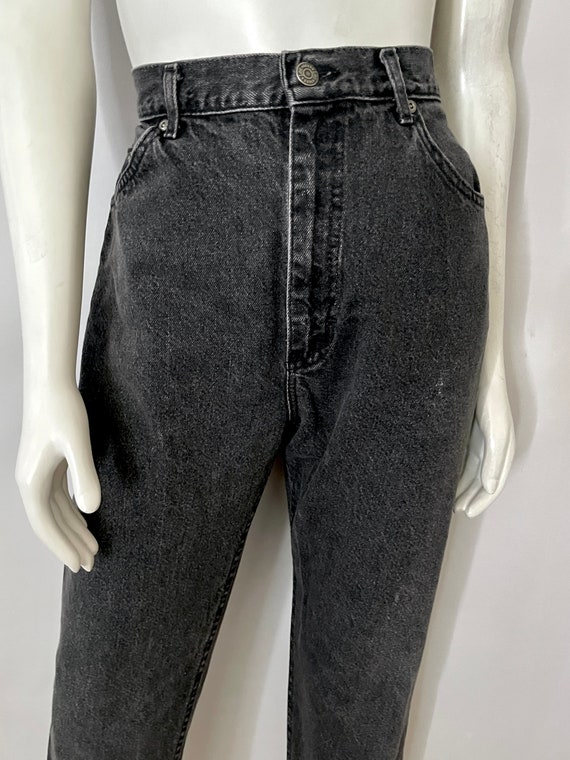 Vintage 90's Lee Jeans USA, High Waisted, Black, … - image 4