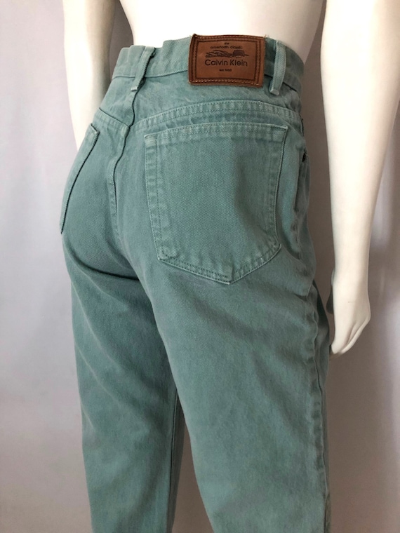 Vintage Women's 80's Calvin Klein Jeans, Mint Gree