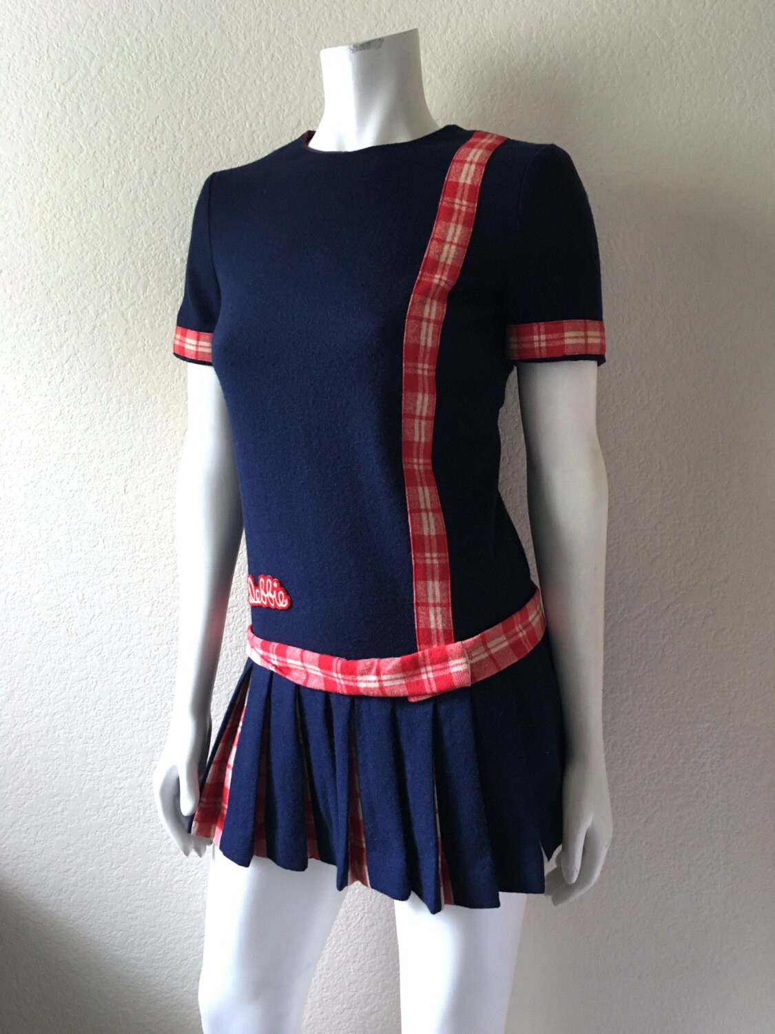 Vintage Women's 50's Cheer Uniform Navy Blue Red | Etsy