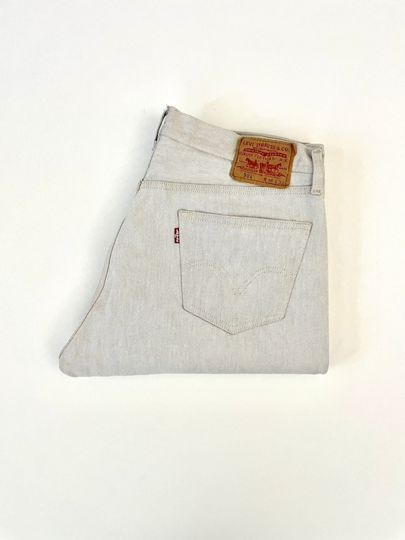 Vintage 00's Levi's 501, Jeans, Gray, Red Tab, De… - image 1