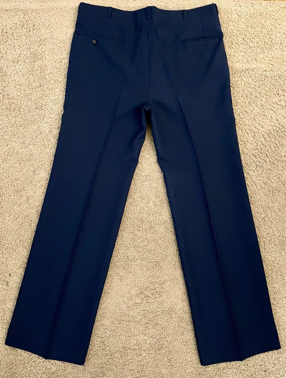 Vintage 80's Haggar Pants, Polyester, Navy Blue, … - image 6