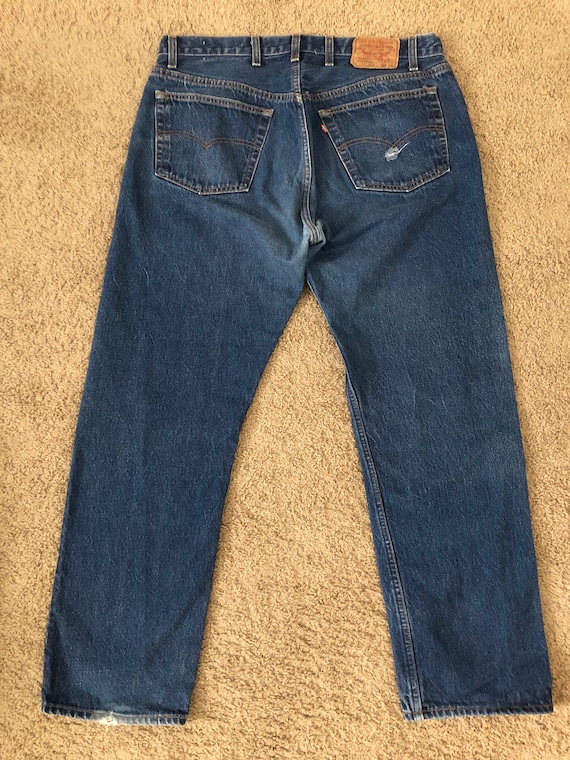 Vintage 80's Levi's 501 Jeans USA, Red Tab Denim … - image 10