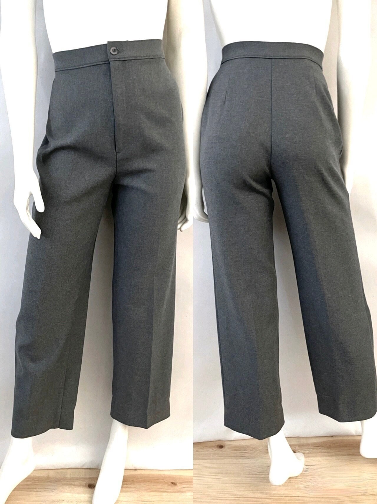 Vintage 80's Levi's-bend Over Pants, Gray, High Waisted, Straight Leg size  4 