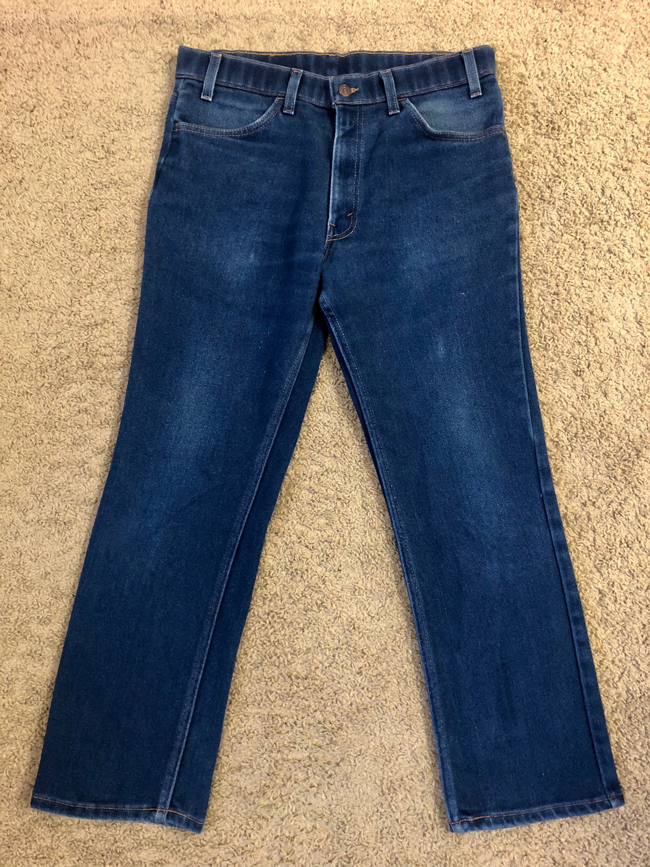 Vintage Men's 70's Levi's Jeans Dark Wash Short | Etsy