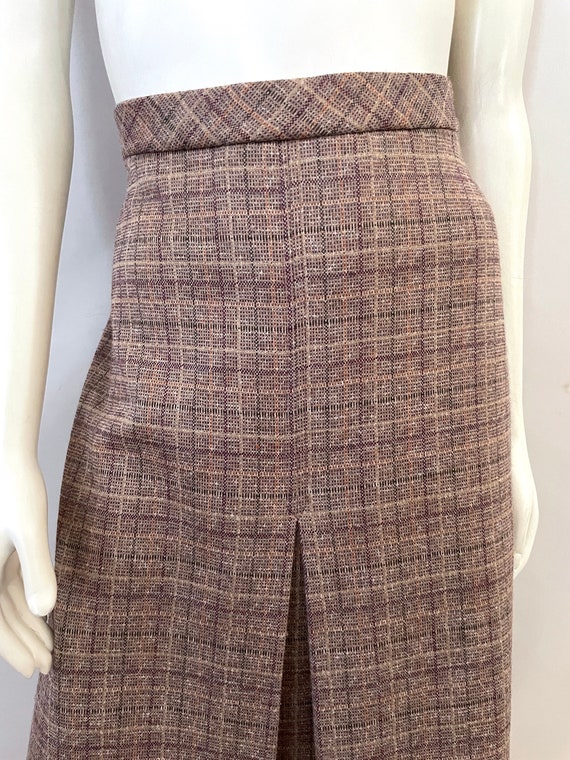 Vintage 70's Jantzen, Purple, Plaid, A Line Skirt… - image 6