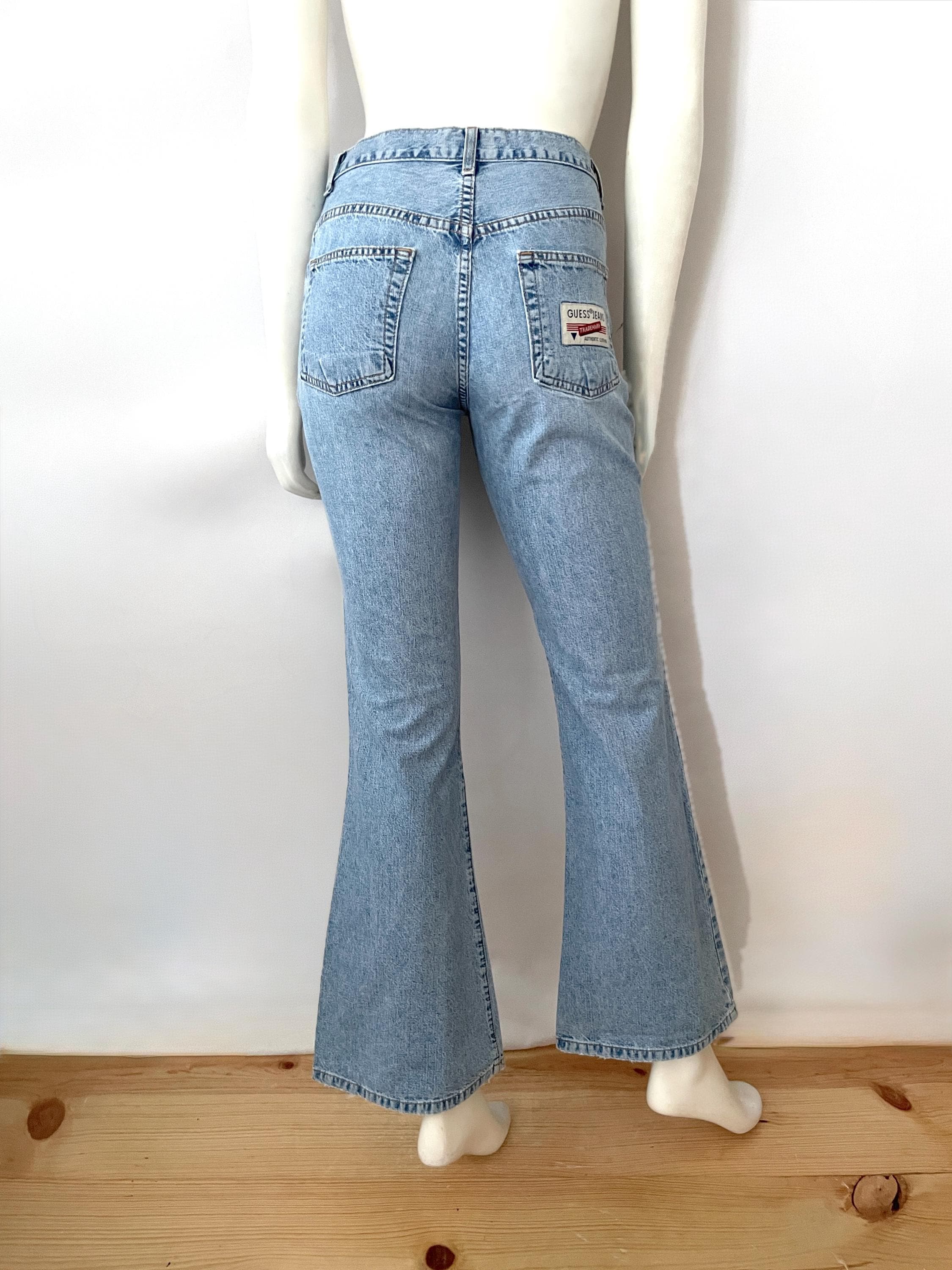 90's Guess Jeans USA, Mid Waist, Flare Denim (size 4) - Etsy