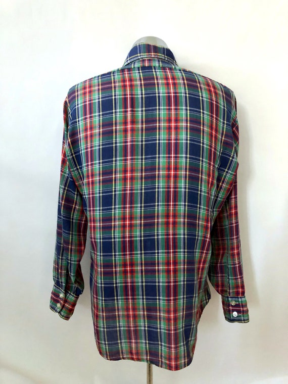 Vintage 70's Levi's, Plaid Shirt, Button Down, Lo… - image 9