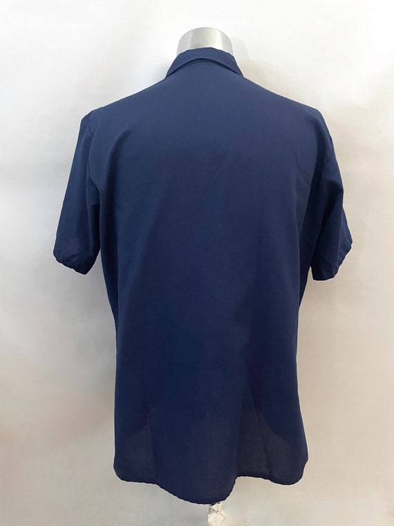 Vintage 70's Sailor Shirt, Navy Blue, Short Sleev… - image 8