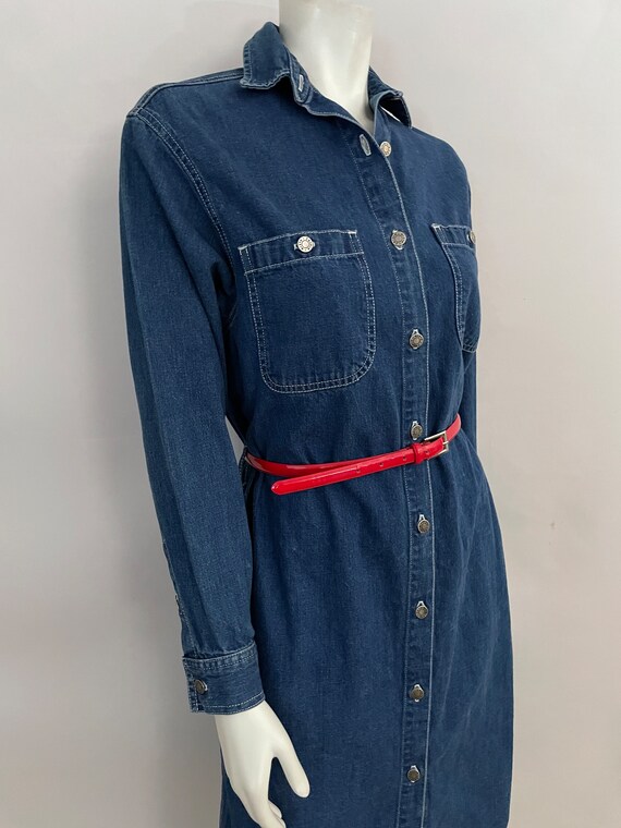 Vintage 80's Calvin Klein USA, Long Sleeve, Denim… - image 3