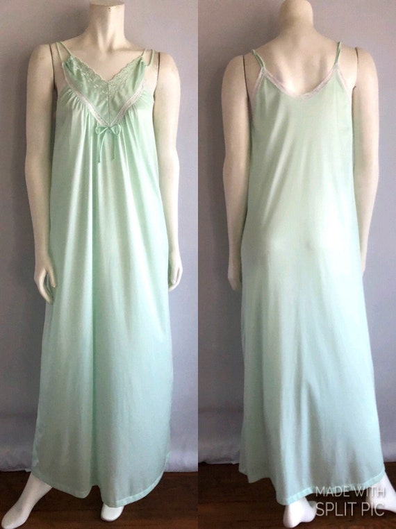 Vintage Lingerie Women's 70's Mint Green Nylon Full | Etsy