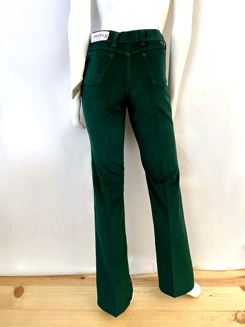 Vintage 70's Deadstock, Maverick, Green, Corduroy, Pants Size 2 image 9