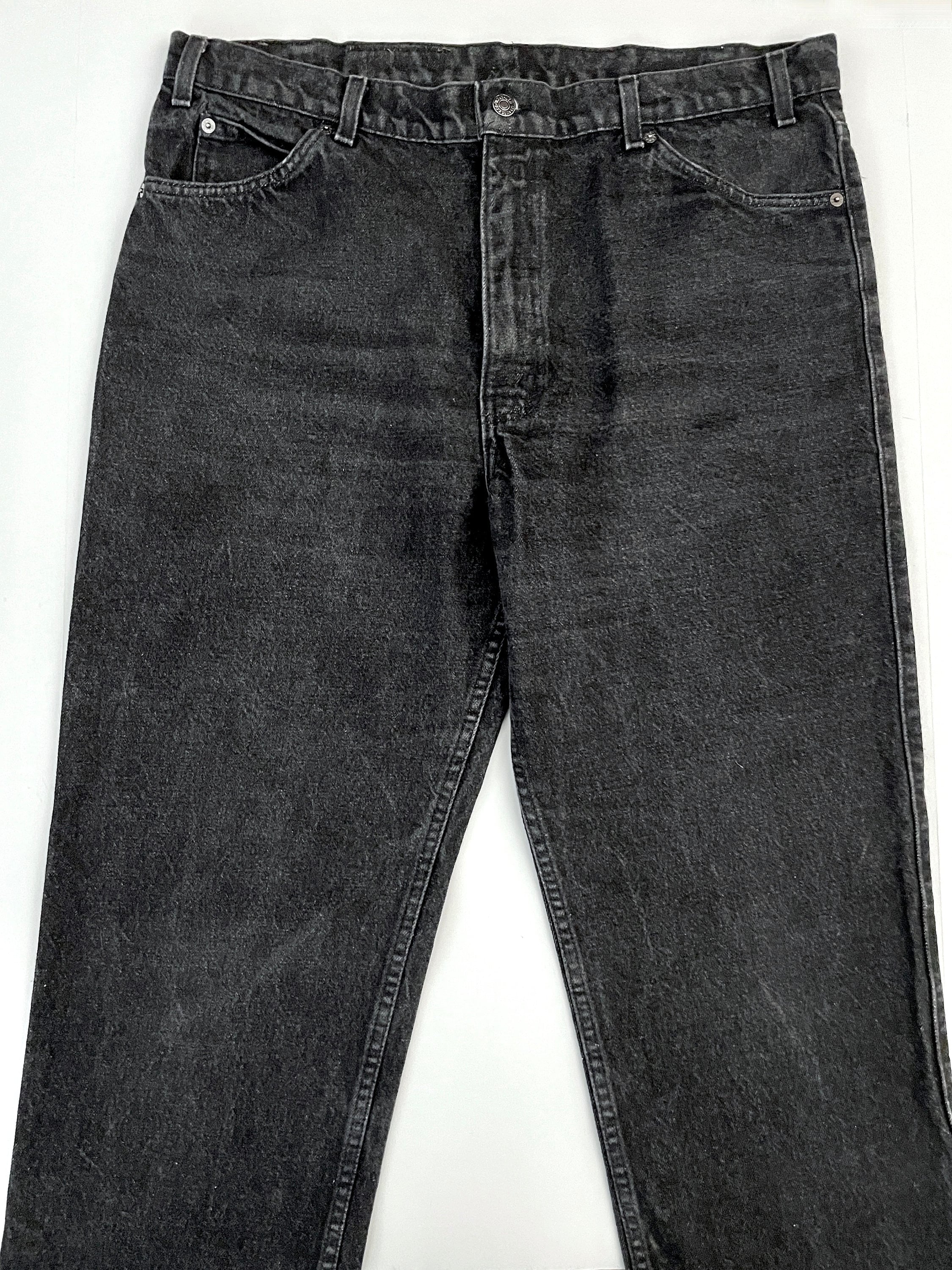 80's Levi's Two Horse Jeans USA, Black, Relaxed Fit, Denim (W38