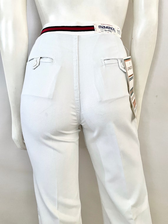Vintage 70's Deadstock White Bell Bottom Pants (XXS, XS, S