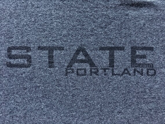 Vintage 90's Portland State, T Shirt, Gray, Short… - image 3
