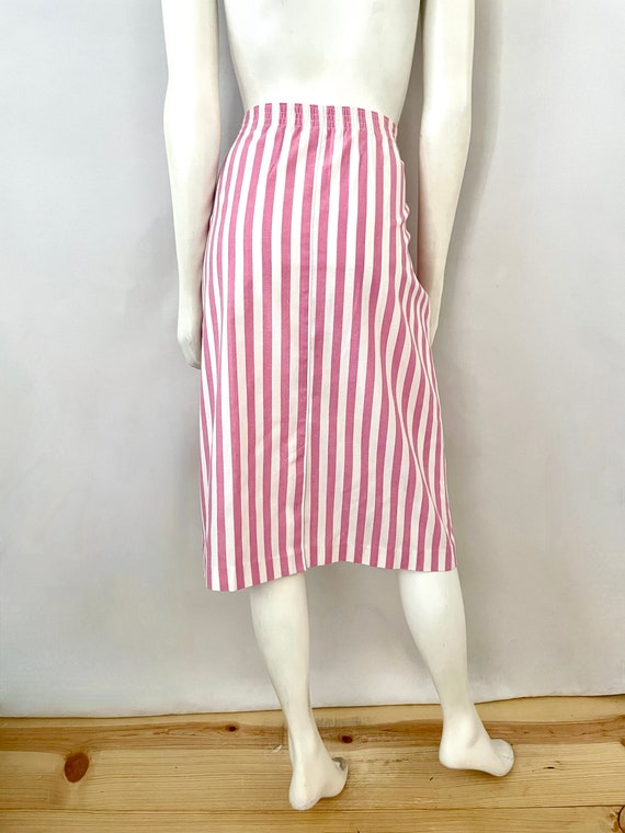 Vintage 80's Jantzen, Pink, White, Striped, Skirt… - image 8