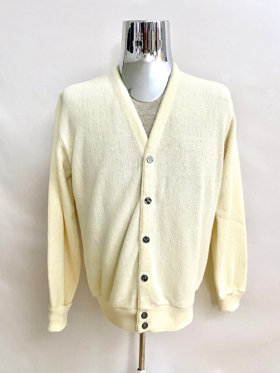 Vintage 80's Steeplechase Cream Cardigan Sweater … - image 1